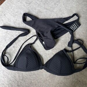 Vetchy black bikini - top is size small and bottom is size medium